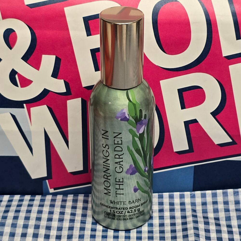BBW Morning's In The Garden Home Room Fragrance Spray White Barn